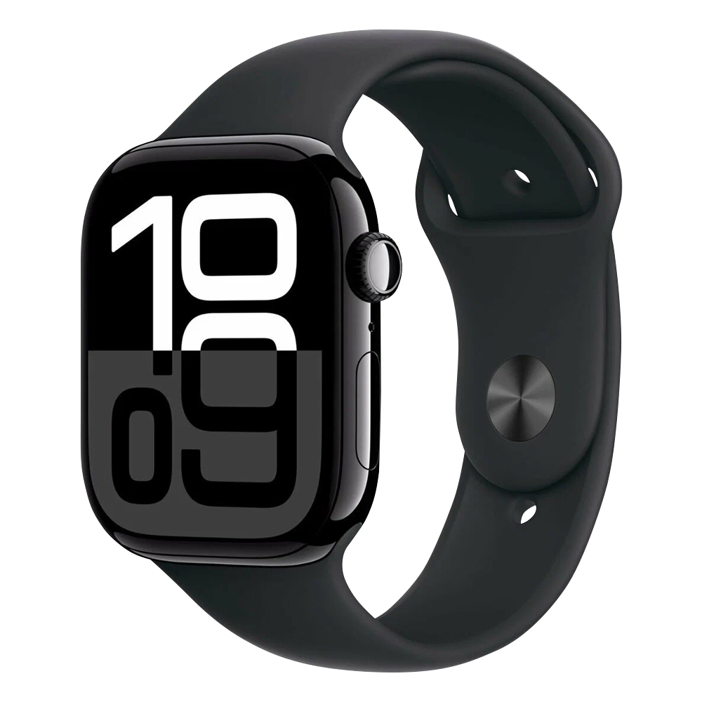 Умные часы Apple Watch Series 10 42 мм Jet Black Aluminium Case with Sport Band Black M/L