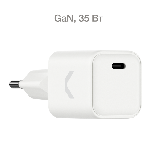 Сетевое зарядное устройство COMMO 35W Mini Charger, GaN, 1xUSB-C Белое