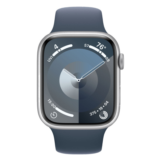 Умные часы Apple Watch Series 9 45 мм Aluminium Case Sport Band Серебристый M/L