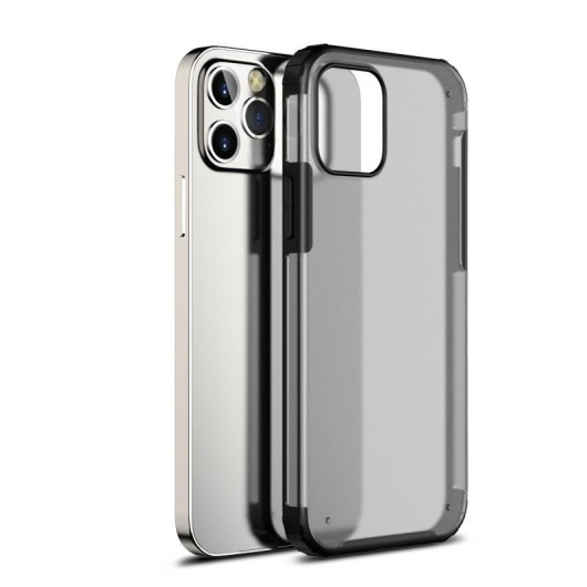 Силиконовый чехол Monarch-Rock противоударный для iPhone 12 Pro Черный, Прозрачный