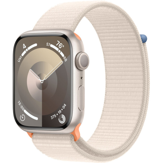 Умные часы Apple Watch Series 9 45 мм Aluminium Case with Sport Loop Сияющая звезда  MR983