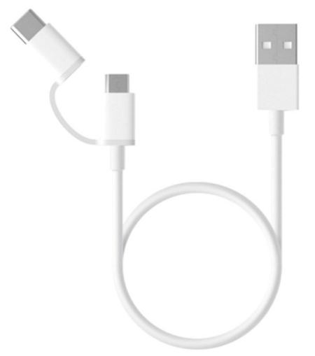Кабель USB-Micro USB/Type-C 30 см  Xiaomi Белый