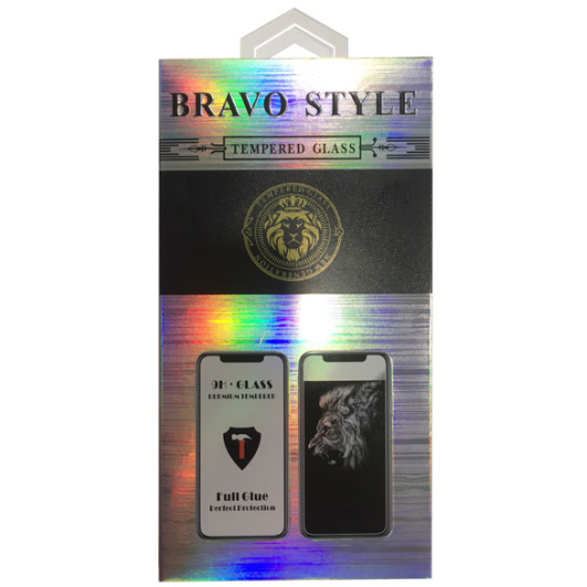Защитное стекло премиум с олеофобным покрытием Bravo Style для  Apple Iphone 11 Pro  Черное