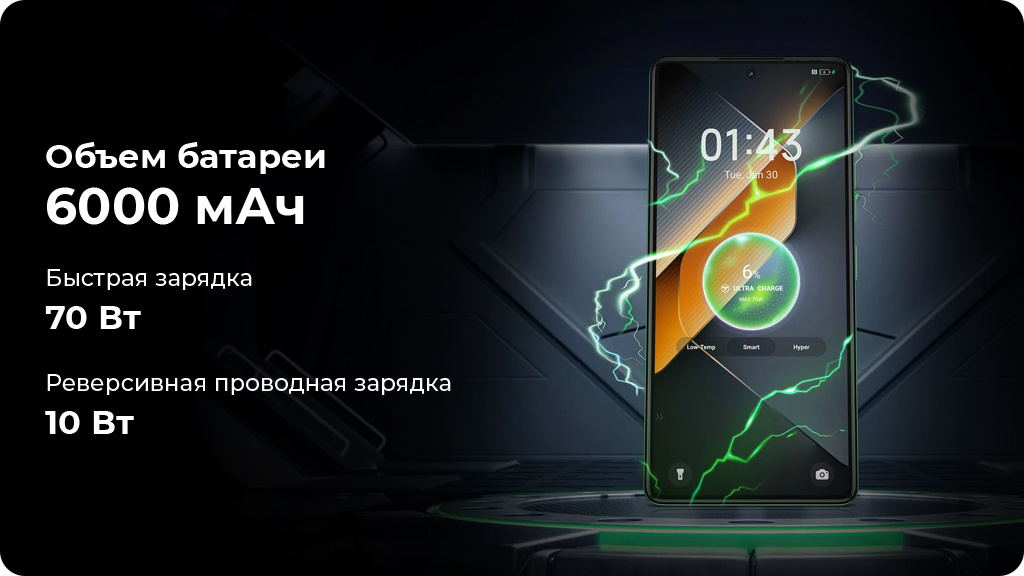 TECNO POVA 6 8/256Gb РСТ Синий